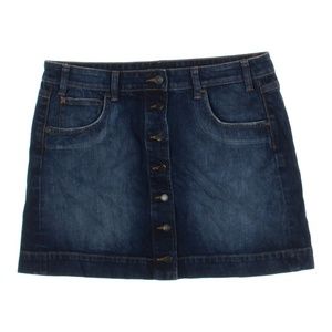 Women's button up denim skirt